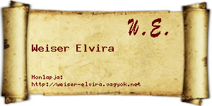 Weiser Elvira névjegykártya
